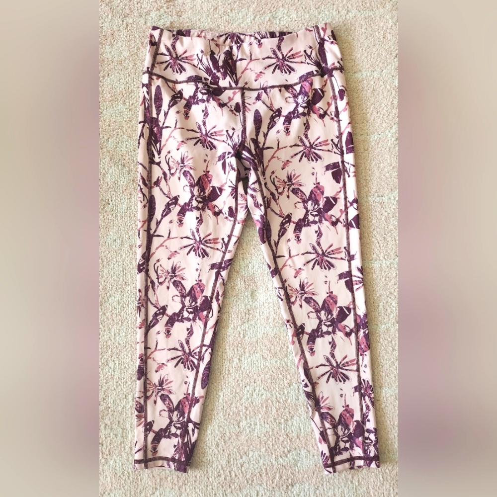 Pink and Purple Geometric Print Yoga Leggings - Stylish Workout Pants